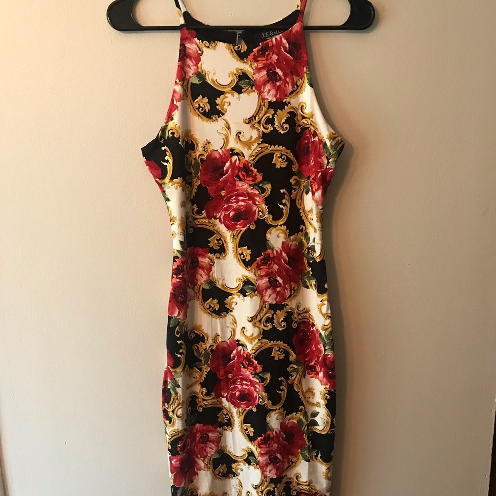 Flower Printed Mid Length Dress